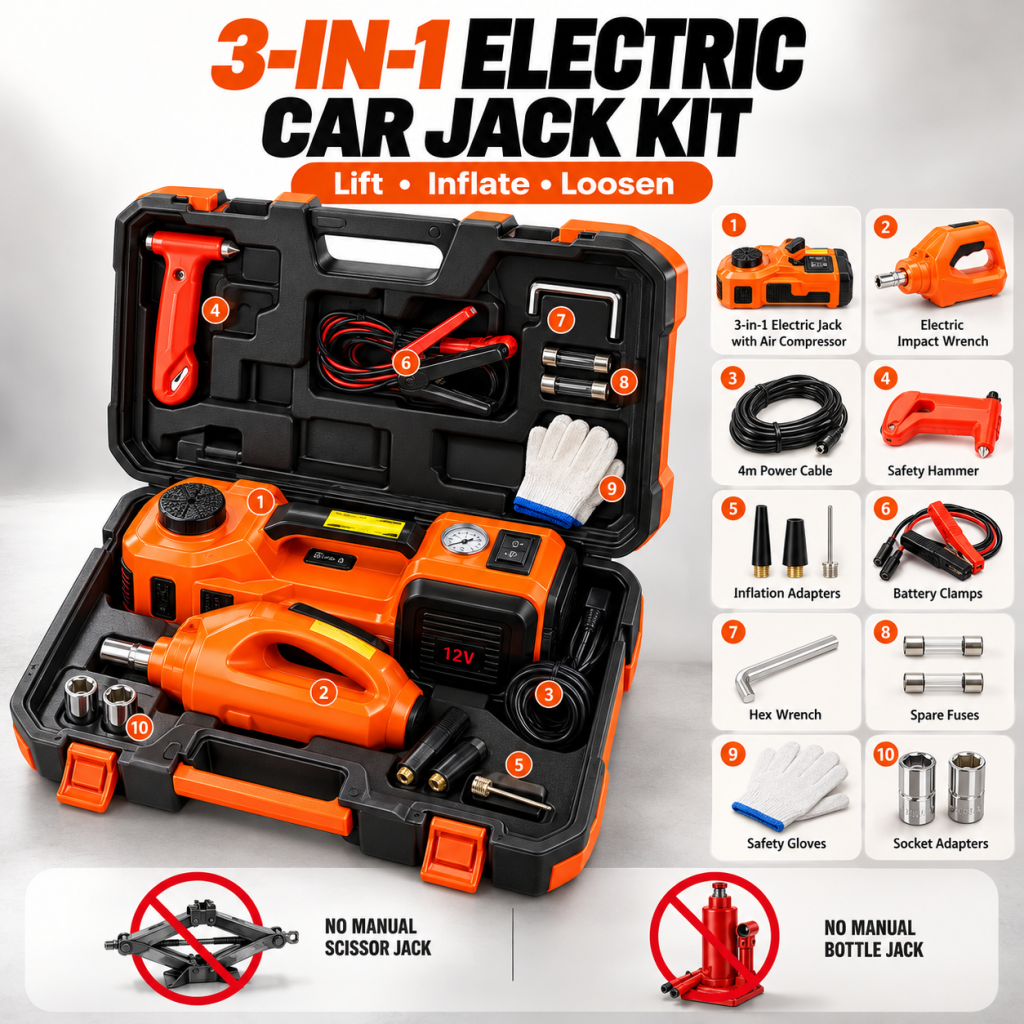 Electric Car Jack Kit